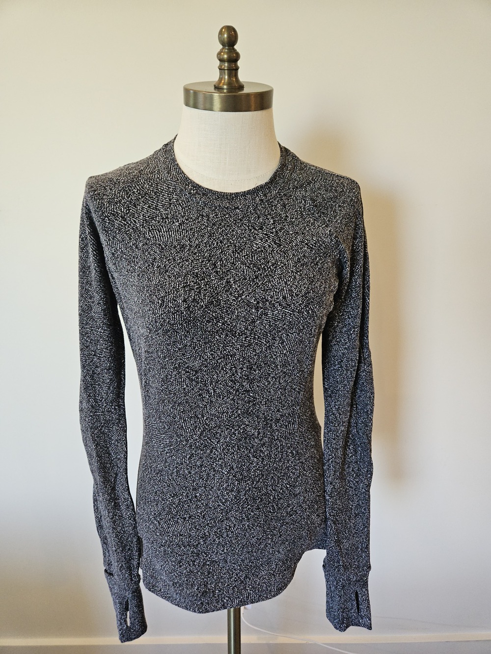 lululemon Grey Long Sleeve Open Back Top